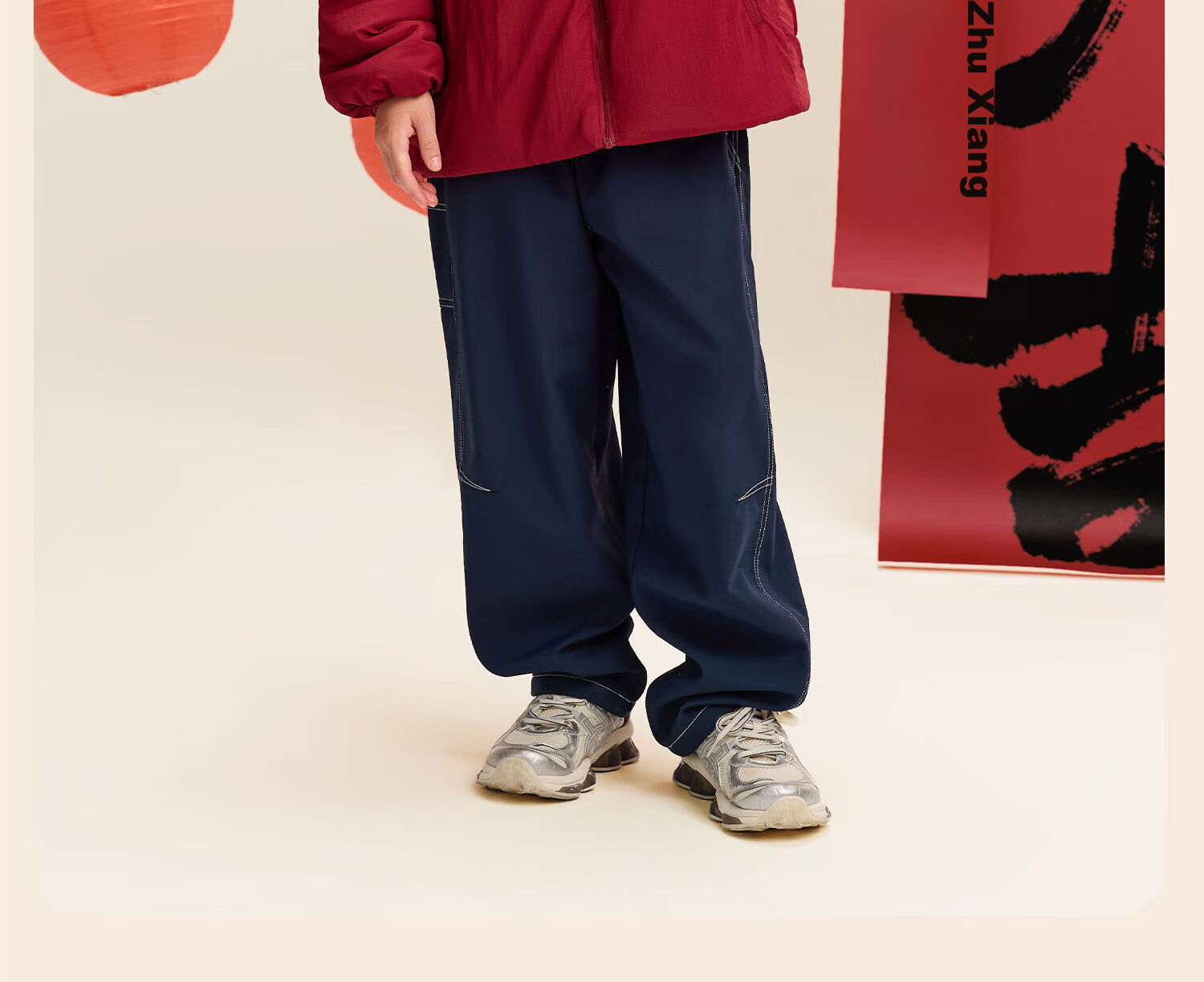 Zuo Xi Boys Red Cotton Jacket 2025 New Children's Snowy Cotton Padded Coat New Year Style Red 170 27